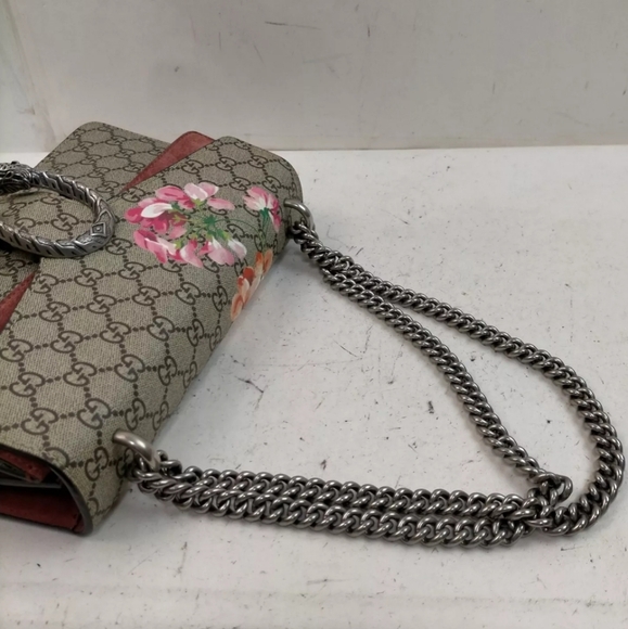 GUCCI Dionysus Blooms GG SupremeCanvas Chain Shoulder Bag Beige - Picture 7 of 17